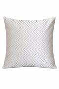 Creemoda Abstract Pattern Cushion Cover with Gold Zigzag Design – 16x16 Inch Luxury Decorative Pillow