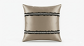 Creemoda Luxury Satin Lace & Pearl Cushion Cover – Beige Designer Pillow – 16x16 Inch