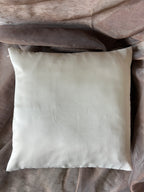 Creemoda Satin Cushion Cover with Embroidered Lace – 16x16 Inch Elegant Decorative Pillow