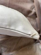 Creemoda Satin Cushion Cover with Embroidered Lace – 16x16 Inch Elegant Decorative Pillow