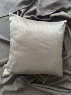 Creemoda Black Satin Cushion Cover with 3D White Flower & Stone Detail – 16x16 Inch Luxury Decorative Pillow