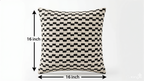 Creemoda Beige Handloomed Cotton Cushion Cover | 16 X 16 Inch