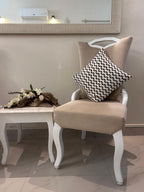 Creemoda Beige Handloomed Cotton Cushion Cover | 16 X 16 Inch