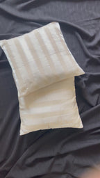 Creemoda Beige 16x16in Luxury Handloomed Cushion Cover